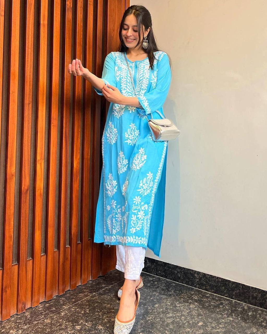 Adevira Sky Chikankari Kurta Set