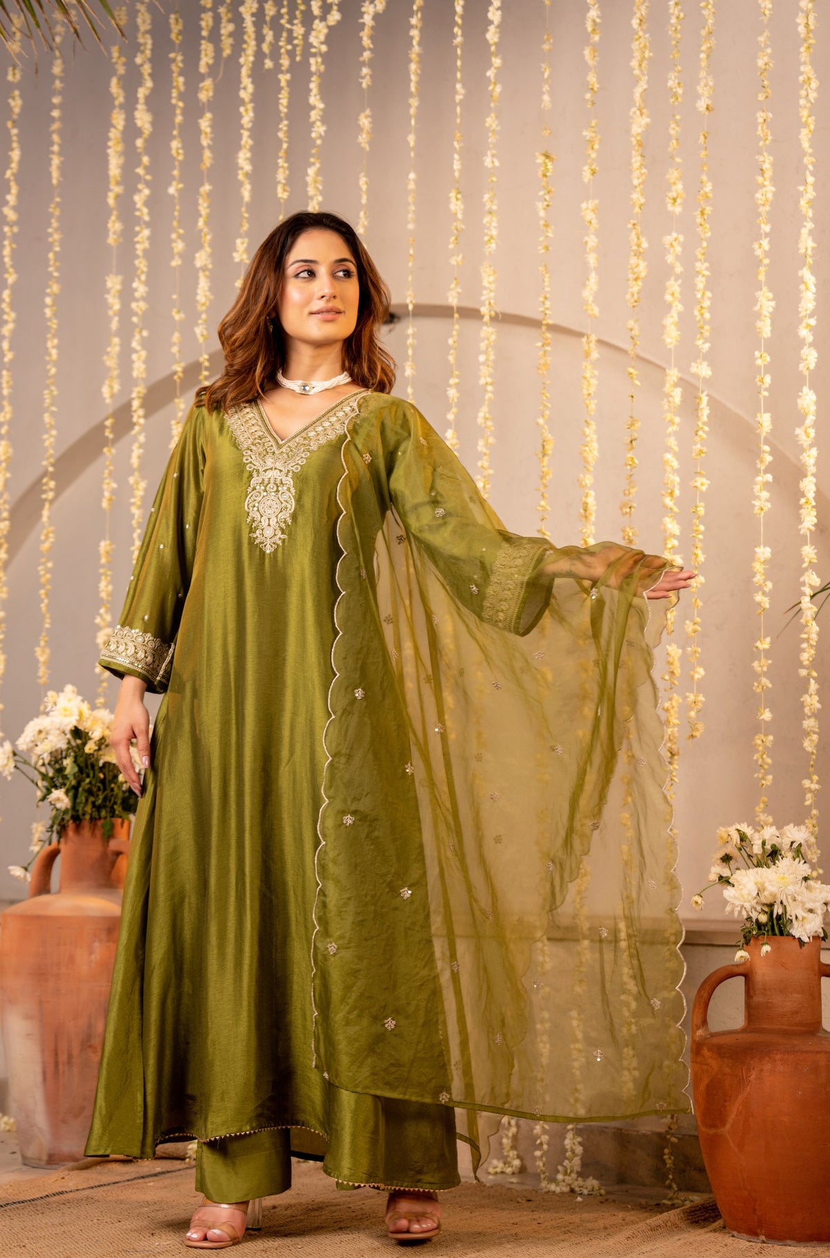Adevira Olive Green Suit