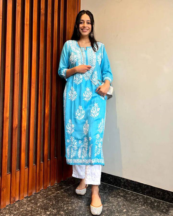 Adevira Sky Chikankari Kurta Set